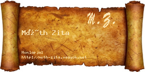 Móth Zita névjegykártya